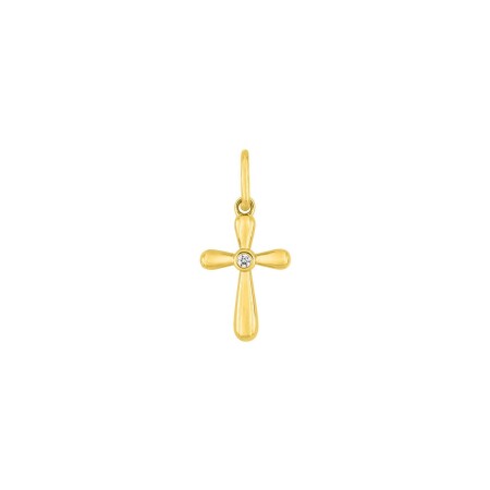 Pendentif croix en or jaune