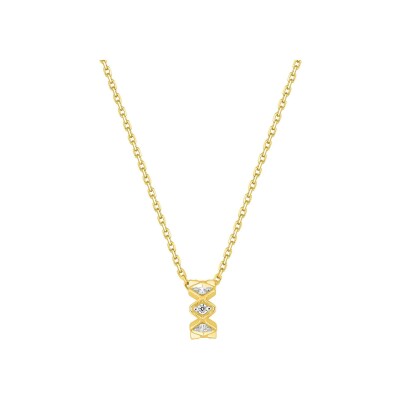 Collier en or jaune et diamant 0.06ct