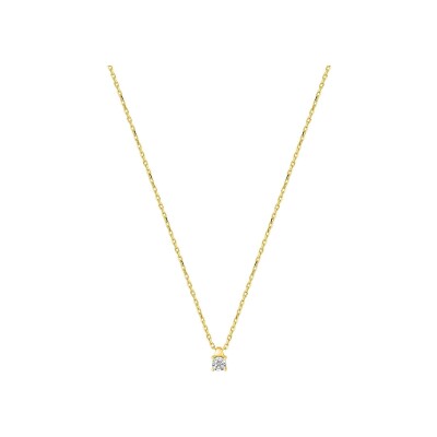 Collier en or jaune, or blanc et diamant 0.02ct