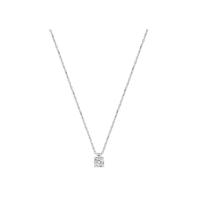 Collier en or blanc et diamant 0.10ct