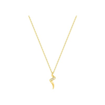 Collier en or jaune et diamant 0.02ct