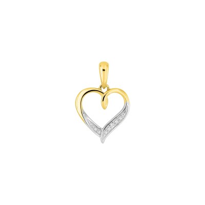 Pendentif en or jaune et oxyde de zirconium