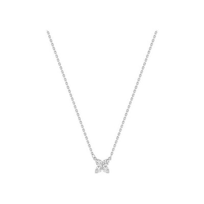 Collier en or blanc et diamant 0.22ct