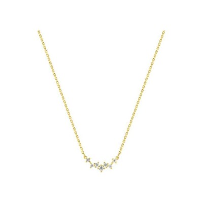 Collier en or jaune et diamant 0.13ct