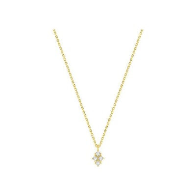 Collier en or jaune et diamant 0.12ct