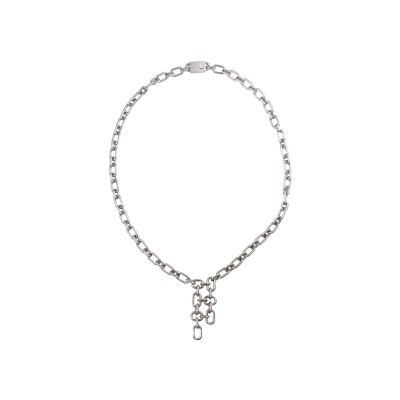 Collier Untied en argent rhodié