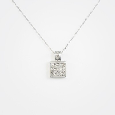 Collier or blanc & diamants 