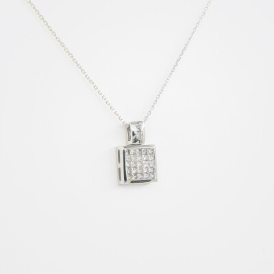 Collier or blanc & diamants