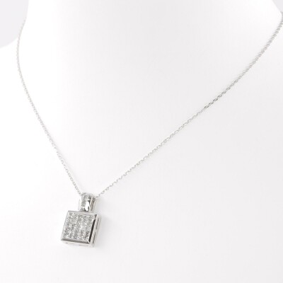 Collier or blanc & diamants