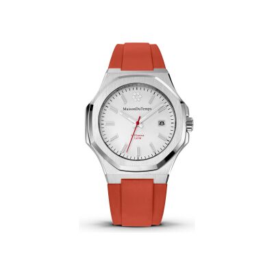 Montre Maison du Temps MTGamma Blanc Silicone Rouge