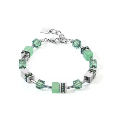 Bracelet Cœur de lion en acier, cristaux, strass et aventurine