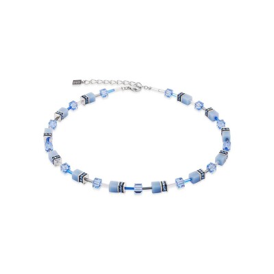 Collier Cœur de Lion GeoCUBE en acier, cristaux Swarovski, cristal de roche et verre