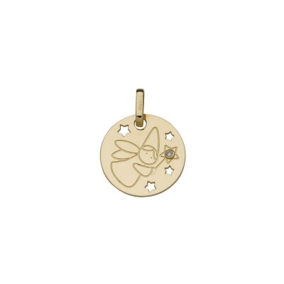 Médaille en or jaune et diamant