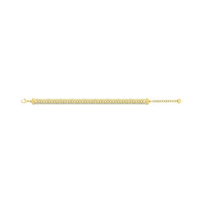Bracelet en acier doré et oxyde de zirconium