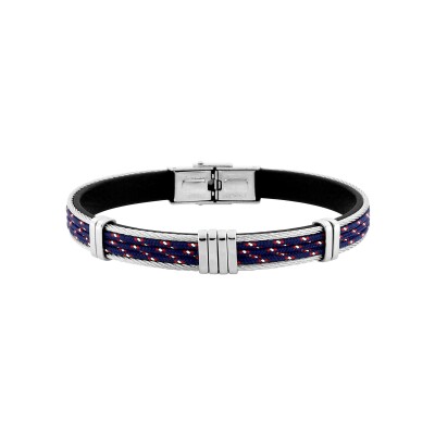 Bracelet en matière synthétique et acier