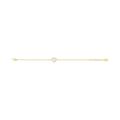 Bracelet en acier doré et nacre