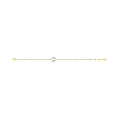 Bracelet en acier doré et nacre