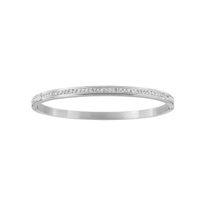 Bracelet en acier et cristal