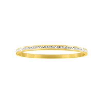 Bracelet en acier doré et cristal
