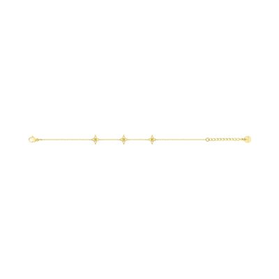 Bracelet en acier doré et cristal