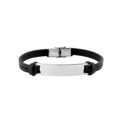 Bracelet en cuir et acier