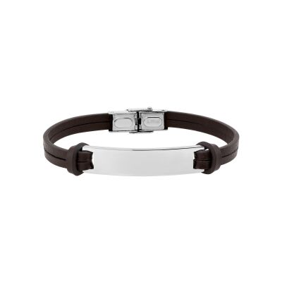 Bracelet en cuir et acier