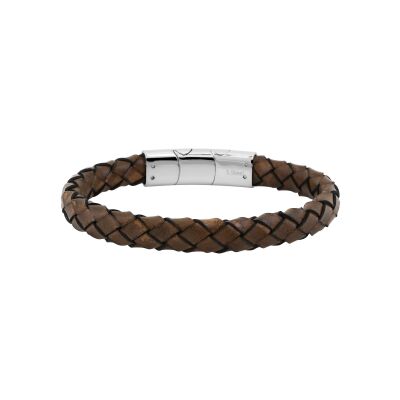 Bracelet en cuir et acier