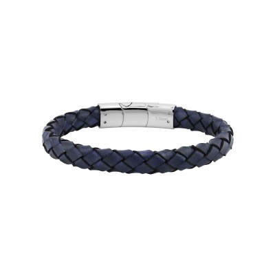 Bracelet en cuir et acier