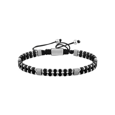 Bracelet en coton et acier