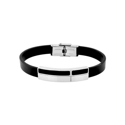 Bracelet en matière synthétique et acier