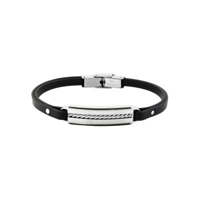 Bracelet en matière synthétique et acier