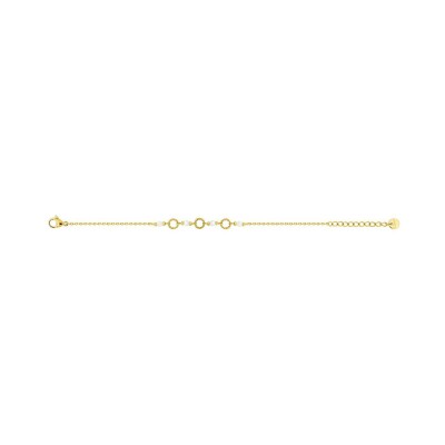 Bracelet en acier doré et pierre de lune