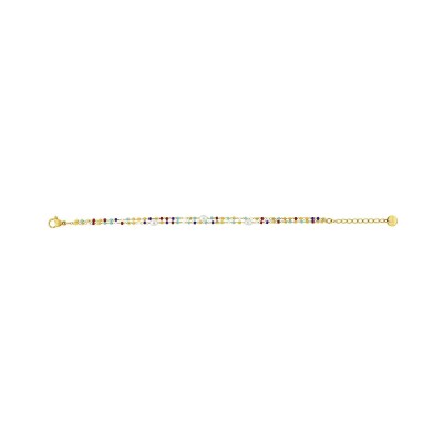 Bracelet en acier doré et verre