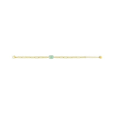 Bracelet en acier doré et aventurine