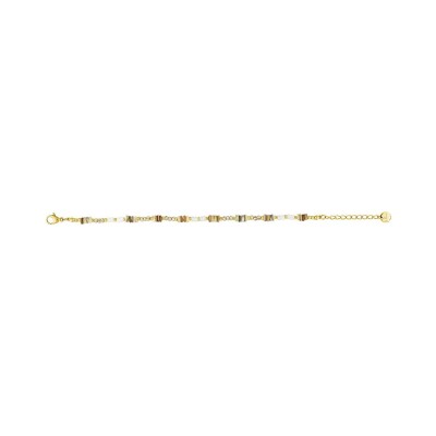 Bracelet en acier doré et cristal