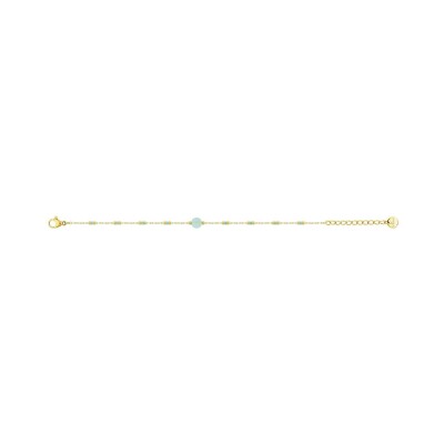 Bracelet en acier doré et aventurine
