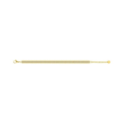 Bracelet en acier doré et cristal