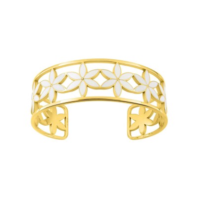 Bracelet réglable en email et acier doré