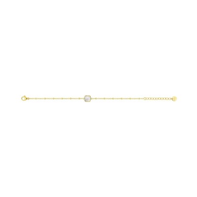 Bracelet en acier doré et nacre