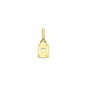 Pendentif As de Cœur en or jaune