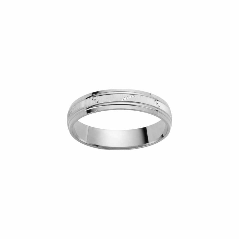 Alliance en or blanc, 4.5mm