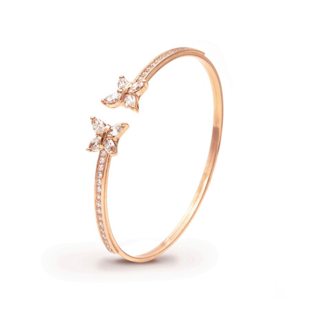 Navette Butterfly flex bracelet, rose gold