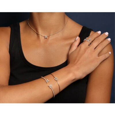 Bracelet diamants or rose