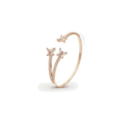 Bracelet diamants or rose