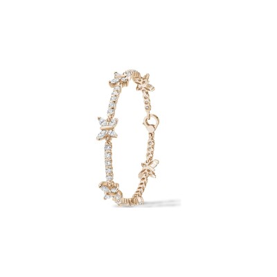 Bracelet Toi & Moi diamants or rose