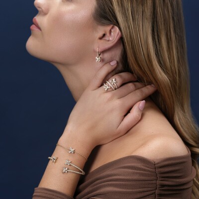 Bracelet diamants or jaune