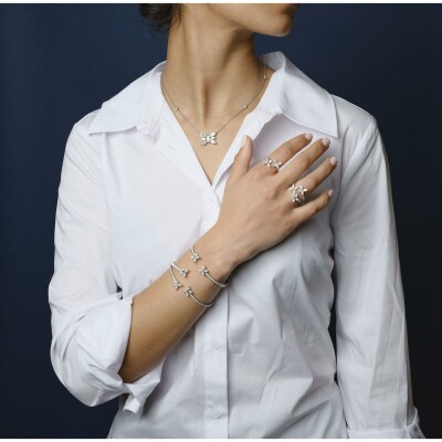 Bracelet Flex diamants or blanc