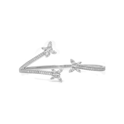 Bracelet diamants or blanc