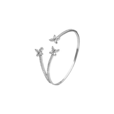 Bracelet diamants or blanc