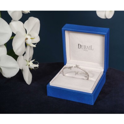 Bracelet diamants or blanc